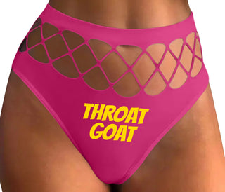 Throat Goat - Oral Expert - Fuchsia Fishnet Thong