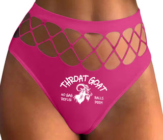 Throat Goat - Fuchsia Fishnet Thong