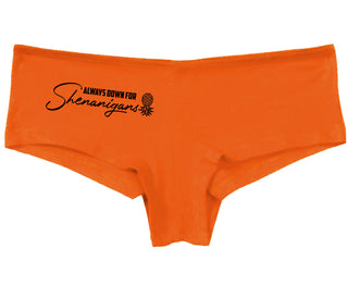 Always Down For Shenanigans - Orange Boy Short