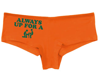 Always Up For A Threesome - Orange Boyshort