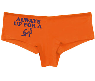 Always Up For A Threesome - Orange Boyshort