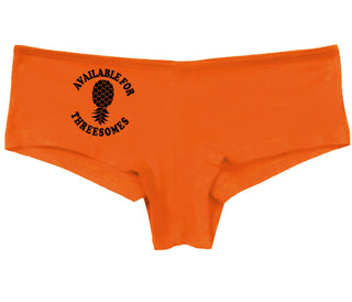 Available for Threesomes - Swinger Pineapple - Orange Boyshort
