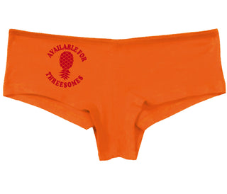 Available for Threesomes - Swinger Pineapple - Orange Boyshort