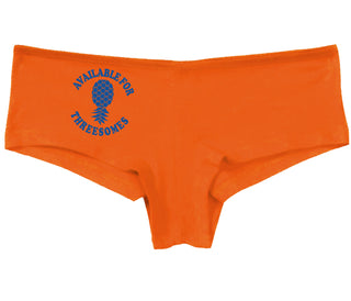 Available for Threesomes - Swinger Pineapple - Orange Boyshort