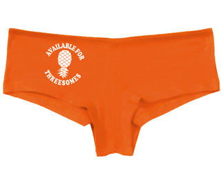 Available for Threesomes - Swinger Pineapple - Orange Boyshort