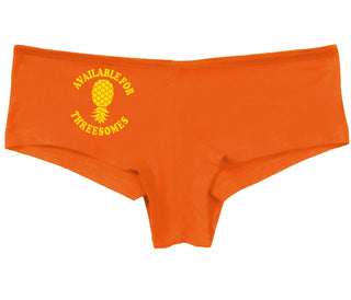 Available for Threesomes - Swinger Pineapple - Orange Boyshort