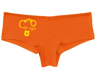 Cop Wife - Cute Handcuffs - Orange Boy Short
