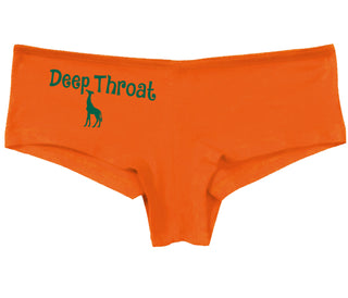 Deepthroat - Funny Giraffe Logo - Orange Boy Short
