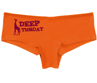 Deep throat - Giraffe Funny Logo - Orange Boy Short