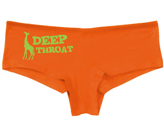 Deep throat - Giraffe Funny Logo - Orange Boy Short