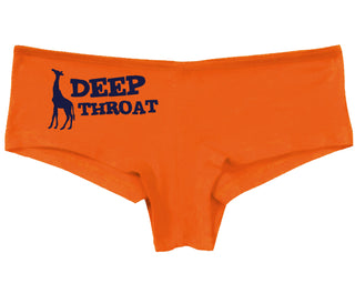 Deep throat - Giraffe Funny Logo - Orange Boy Short