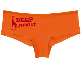 Deep throat - Giraffe Funny Logo - Orange Boy Short