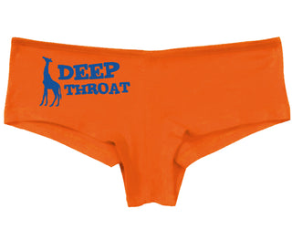 Deep throat - Giraffe Funny Logo - Orange Boy Short