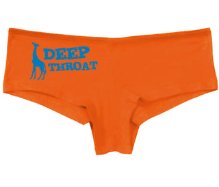 Deep throat - Giraffe Funny Logo - Orange Boy Short
