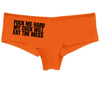 Fuck Me Hard Cuck Will Eat The Mess - Orange Boy Short