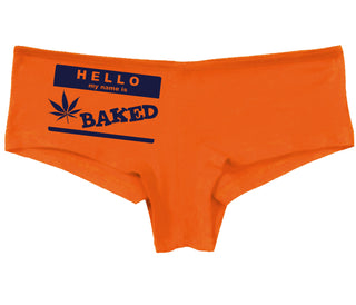 Hello My Name Is Baked - Orange Boy Short