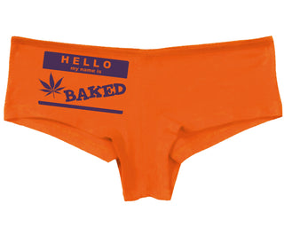 Hello My Name Is Baked - Orange Boy Short