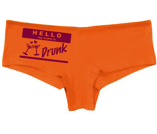 Hello My Name Is Drunk - Orange Boy Short
