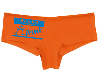 Hello My Name Is Drunk - Orange Boy Short