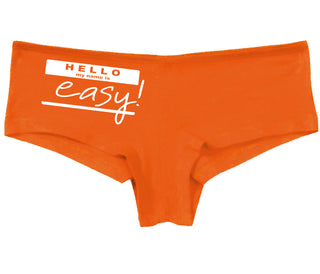 Hello My Name Is Easy - Orange Boy Short
