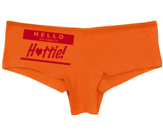 Hello My Name Is Hottie - Orange Boy Short
