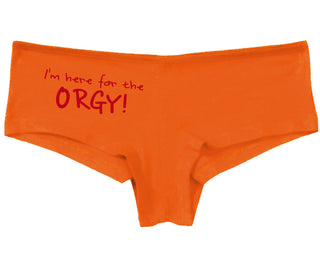 Here for the Orgy - Orange Boy Short