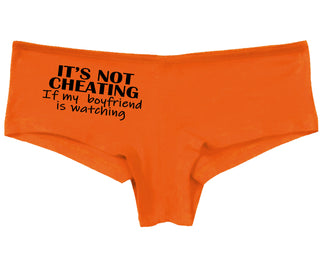 It’s Not Cheating If My Boyfriend Watches - Orange Boy Short