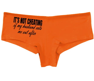 It's Not Cheating If My Husband Eats Me Out After - Orange Boy Short