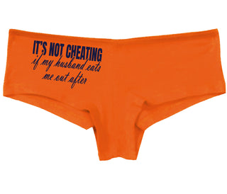 It's Not Cheating If My Husband Eats Me Out After - Orange Boy Short