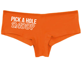 Pick A Hole Daddy - Orange Boy Short