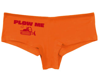 Plow Me - Funny Tractor Design - Orange Boy Short