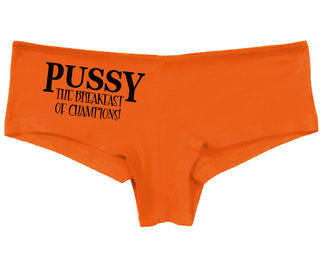 Pussy The Breakfast Of Champions - Orange Boy Short