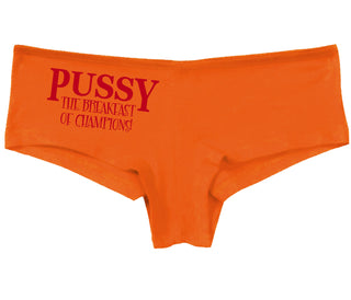 Pussy The Breakfast Of Champions - Orange Boy Short