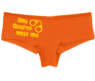 Sir Please Cuff Me - Orange Boy Short