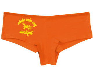 Slide Into My Cockpit - Orange Boy Short