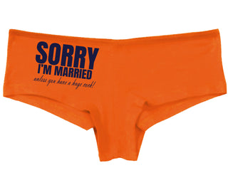 Sorry I'm Married Unless You Have A Huge Cock - Orange Boy Short