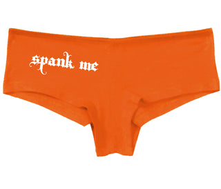 Spank Me - Goth Font - Orange Boy Short