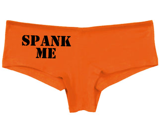 Spank Me. Stencil Design - Orange Boy Short