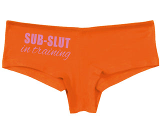 Sub Slut In Training - Orange Boy Short