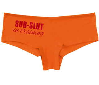 Sub Slut In Training - Orange Boy Short