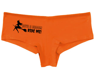 Save A Broom - Ride Me - Witch - Orange Boy Short