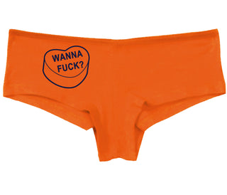 Valentines Day Candy - Wanna Fuck - Orange Boy Short
