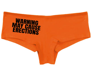 Warning May Cause Erections - Orange Boy Short