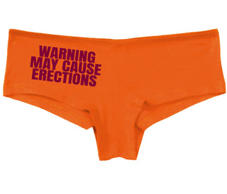 Warning May Cause Erections - Orange Boy Short