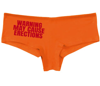 Warning May Cause Erections - Orange Boy Short