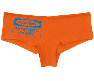 Warning Extremely Horny - Orange Boy Short