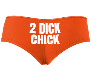 2 Dick Chick - Orange Boyshort