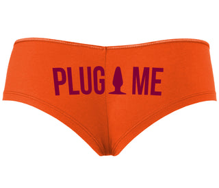 Anal Plug Me - Orange Boyshort