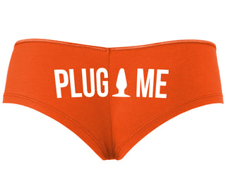 Anal Plug Me - Orange Boyshort