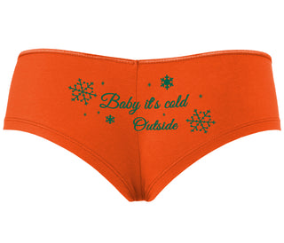 Baby It's Cold Outside - Orange Boyshort